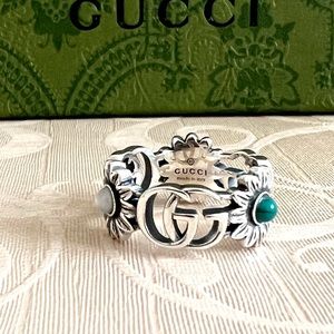 COPY - Gucci GG Marmont Sterling Silver Flower Ring Size 8